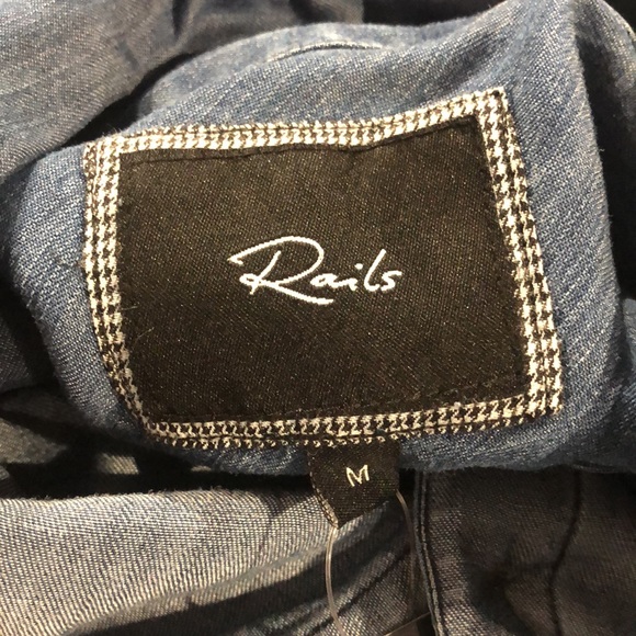 Rails Carter Dark Shadow Chambray Button-Up Shirt - Picture 11 of 12